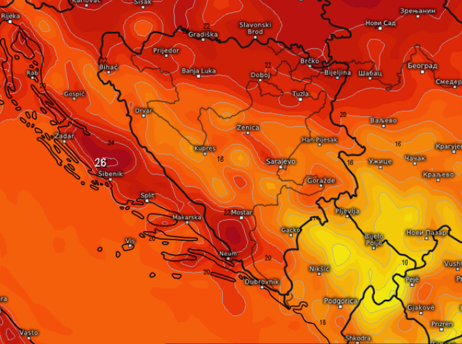 Upaljen crveni meteoalarm: Danas u Srpskoj do 40 stepeni