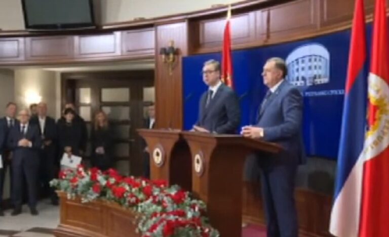 Vučić: Presuda protiv Dodika uperena protiv Republike Srpske i srpskog naroda u cjelini