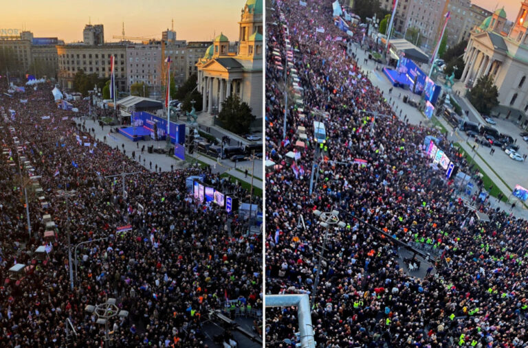 Vučić okupio mnogo pristalica