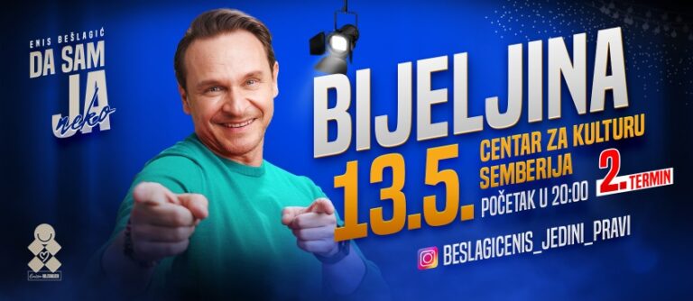„Da sam ja neko“ autobiografska predstava Enisa Bešlagića u Centru za kulturu Semberija