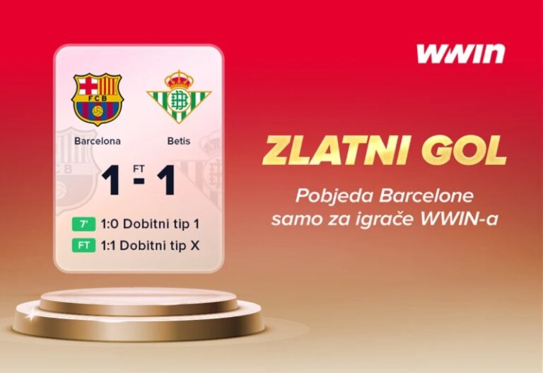 WWin kladionica oduševila igrače: Zlatni gol i W2 prednost donijeli dobitke i pored remija!