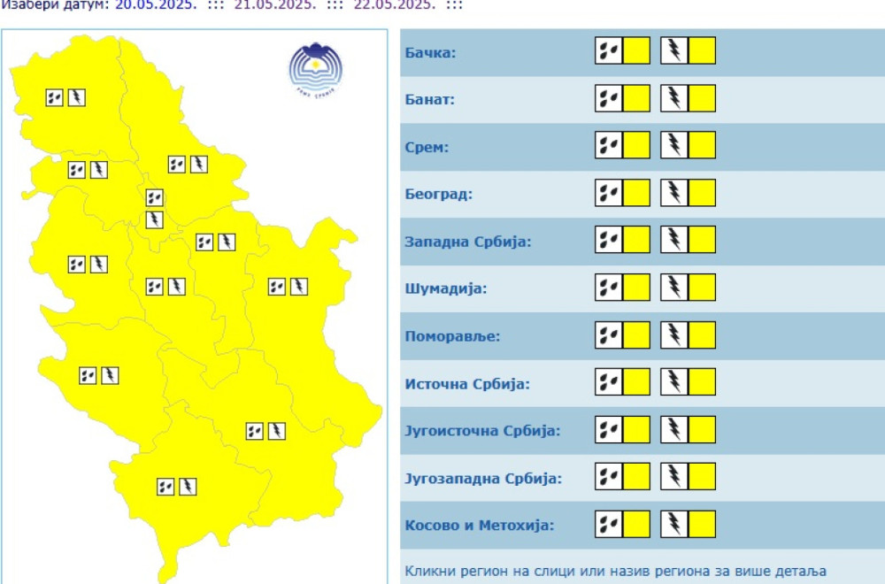 Završava se REX blok; Nadvijaju se najopasniji oblaci; Blještaćemo MAPA