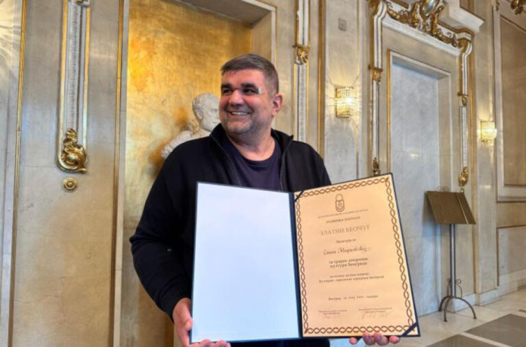 Saša Mirković dobio nagradu „Zlatni Beočug“