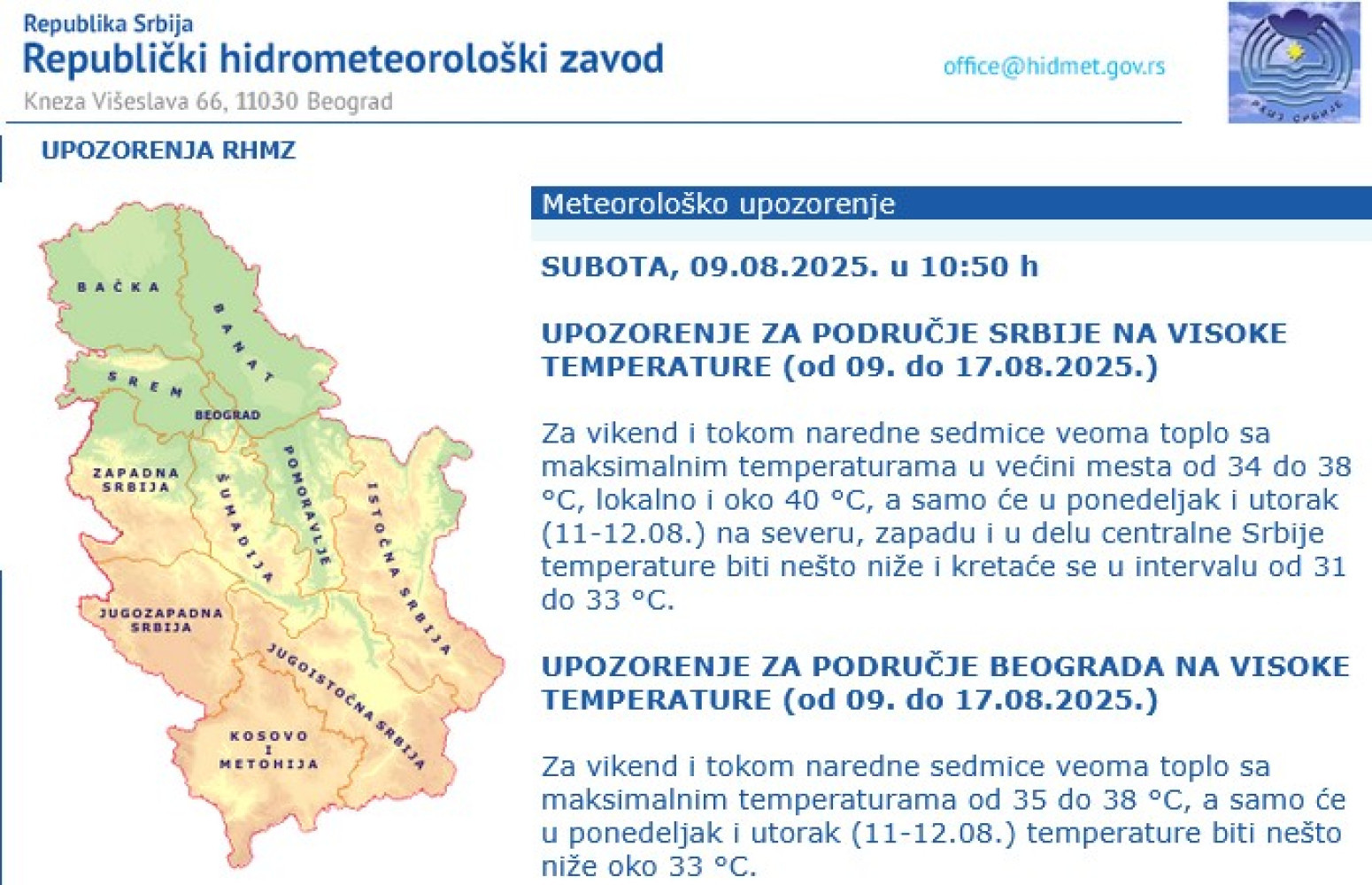 Prži u celoj Srbiji: Izmereno 38 stepeni – ovo su najtopliji gradovi FOTO
