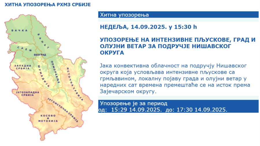 Snažno nevreme u Srbiji: Beograd na udaru; Potpuni haos FOTO/VIDEO