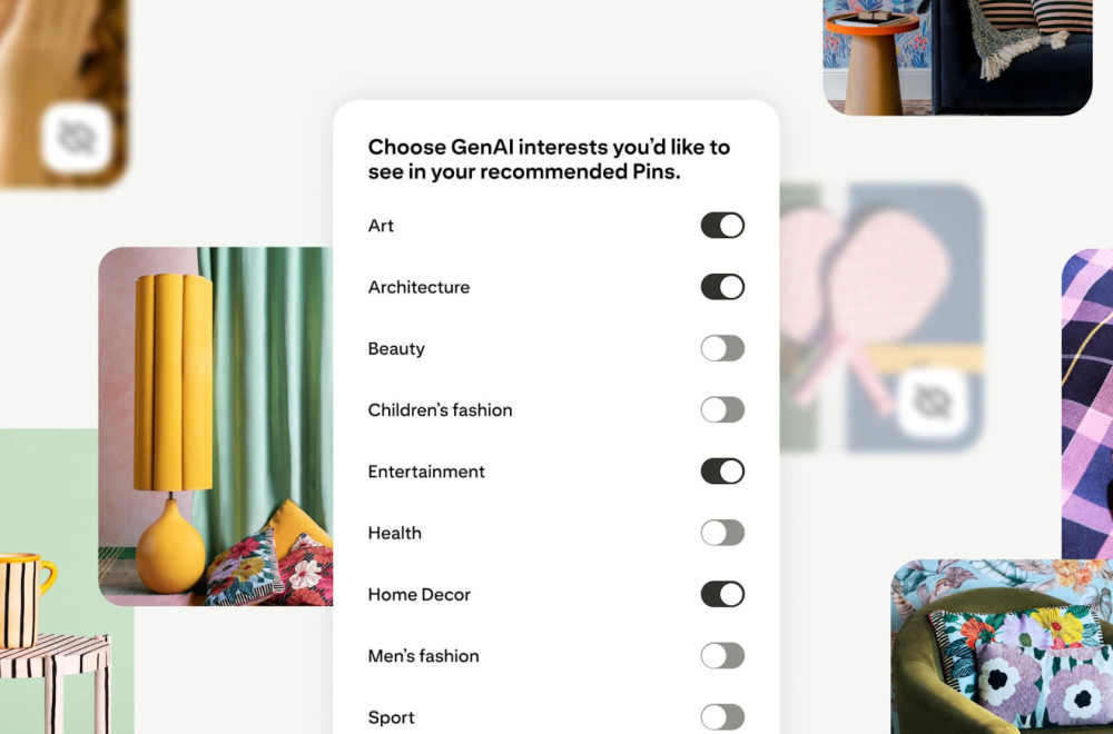 Pinterest smanjuje količinu AI slika